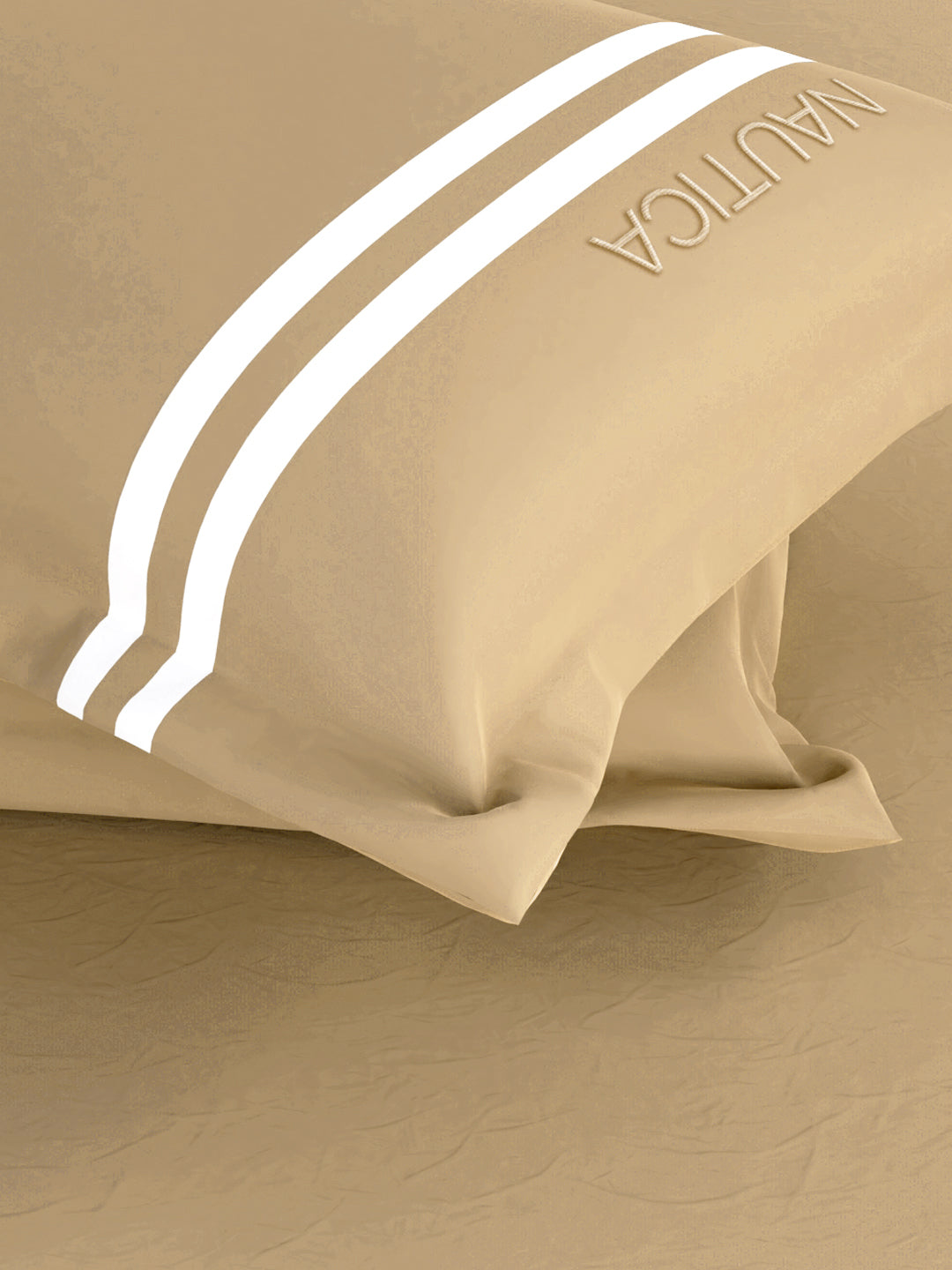 Coastal Stripe Sis-Bed Linen Taupe
