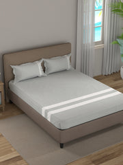 Coastal Stripe Sis-Bed Linen Silvergrey