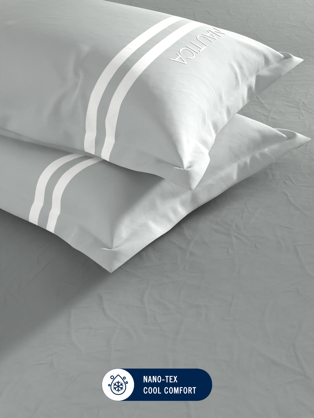 Coastal Stripe Sis-Bed Linen Silvergrey