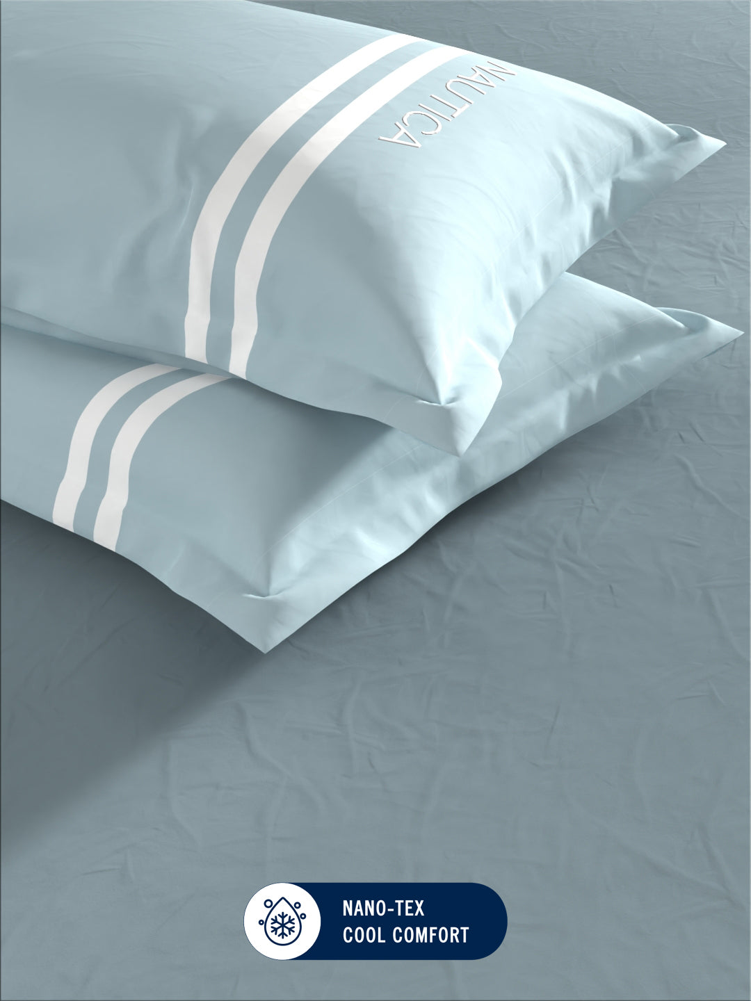Coastal Stripe Sis-Bed Linen Skyblue
