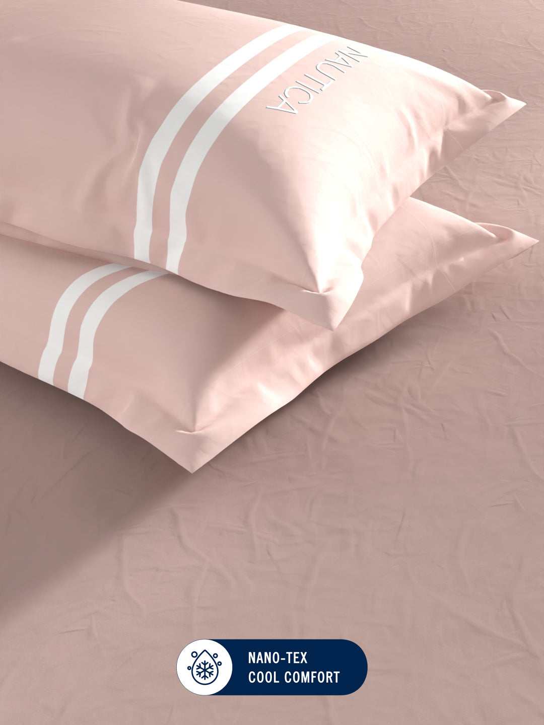 Coastal Stripe Sis-Bed Linen Blush