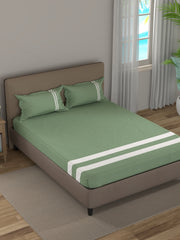 Coastal Stripe Sis-Bed Linen Moss