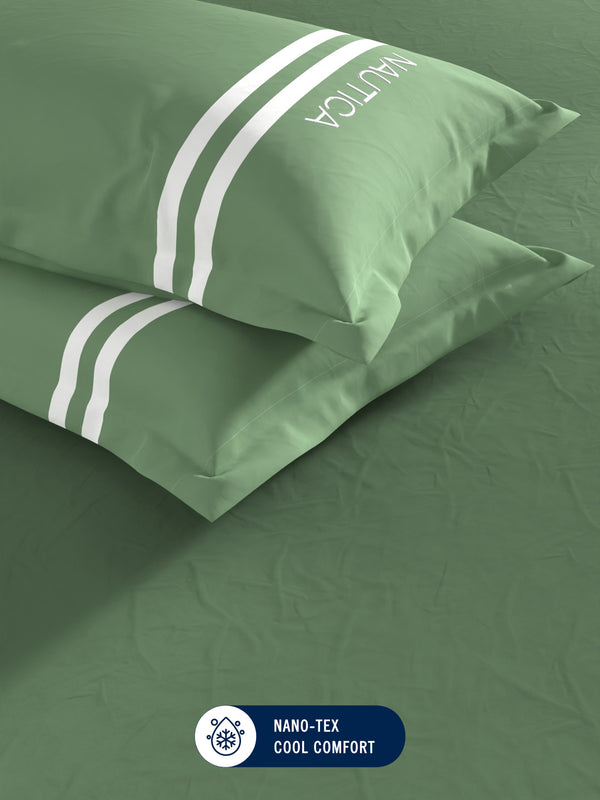 Bianca Home Coastal Stripe Sis-bed Linen Moss dimensions