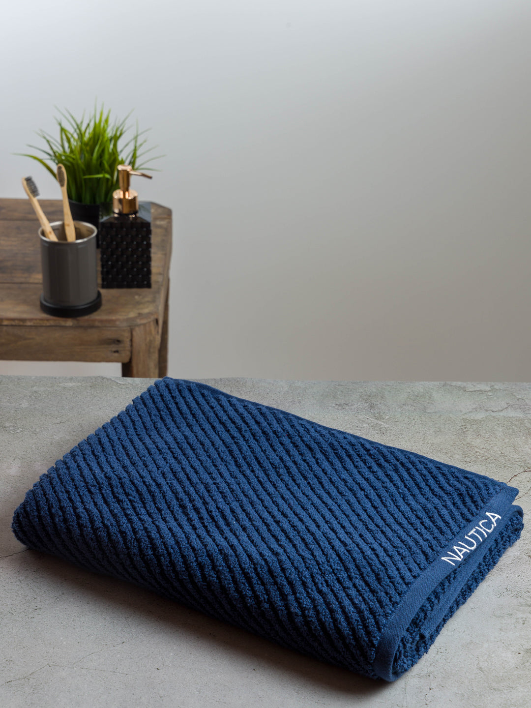 Cross View Sis-Bath Linen Navy Blue