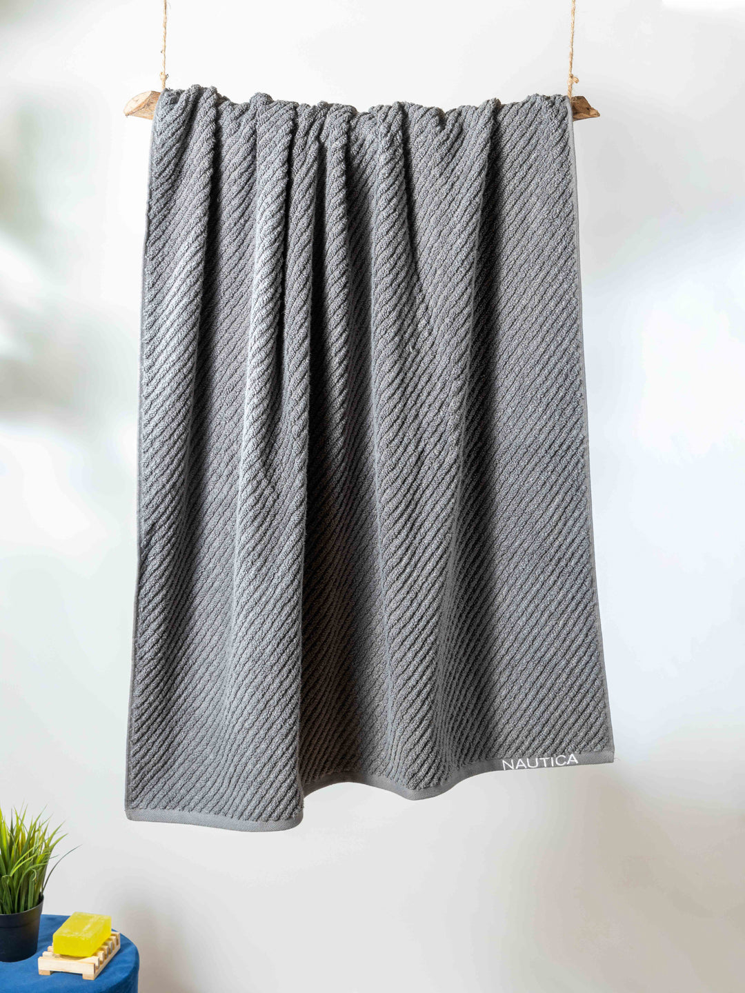 Cross View Bath Linen Steel Grey