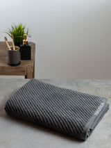 Bianca Home Cross View Bath Linen Steel Grey