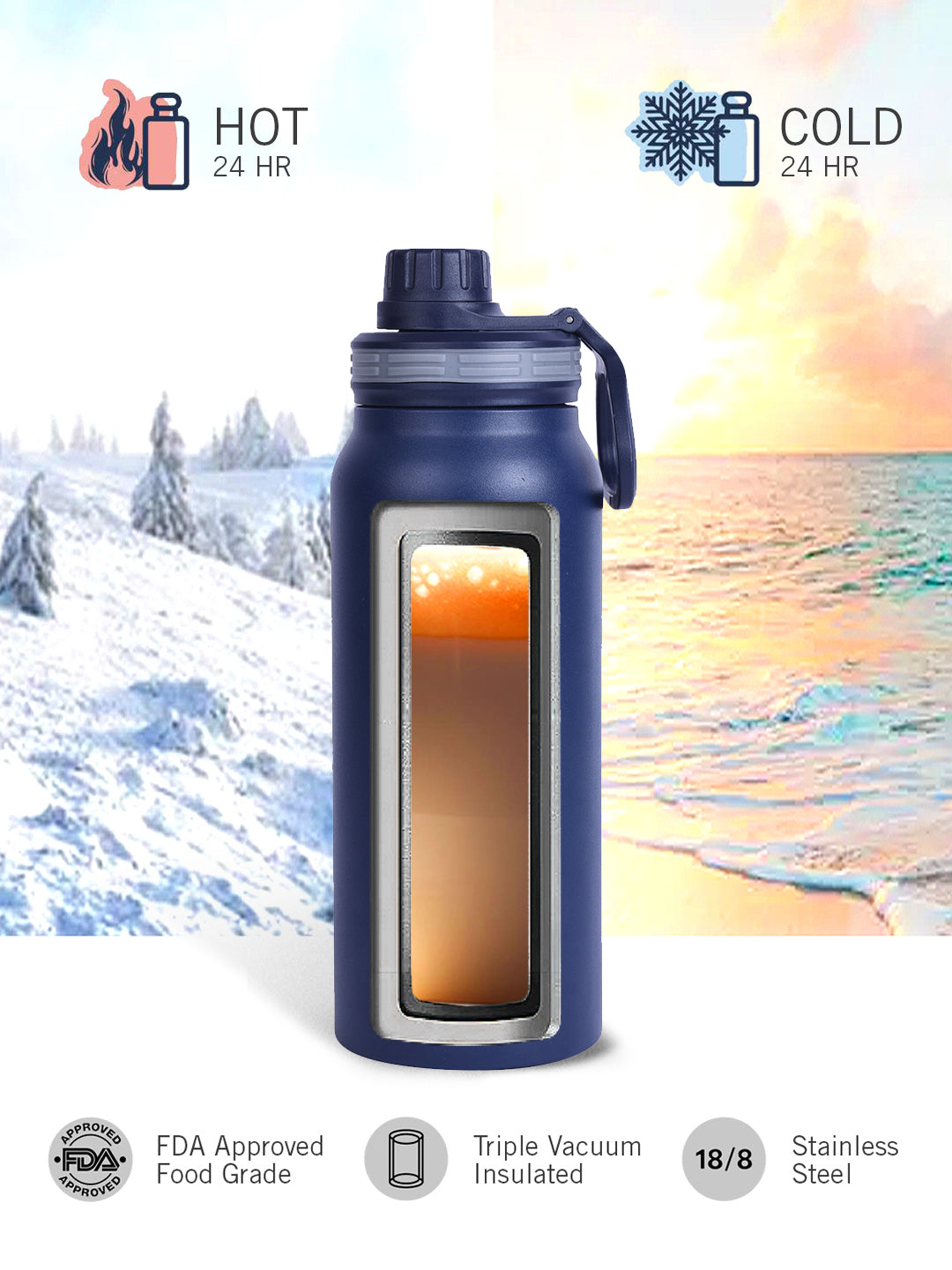 Fender Fitness And Sport Bottle Denim Blue