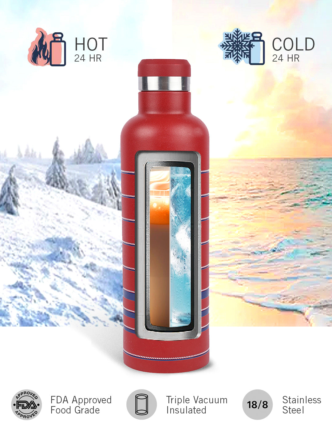 Yacht Fitness And Sport Bottles Maroon