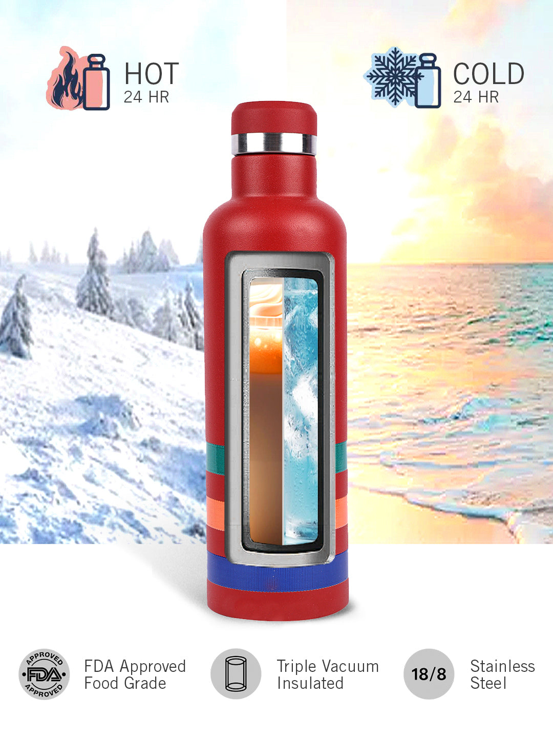 Yacht Fitness And Sport Bottles Red