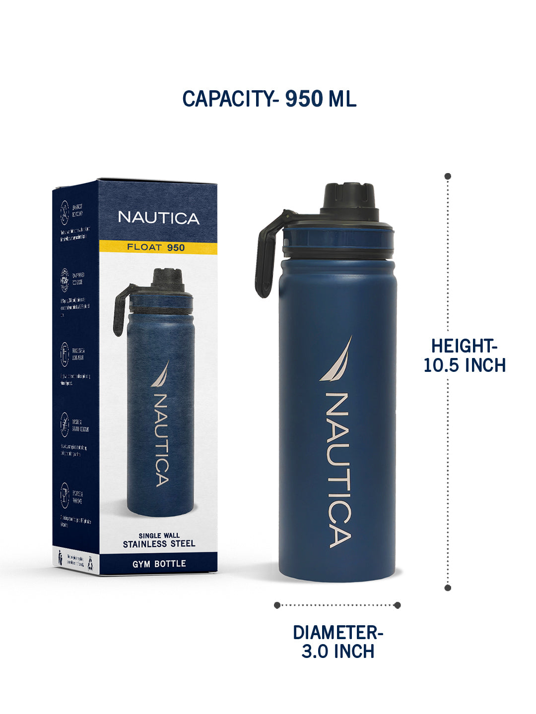 Float Fitness And Sport Bottles Navyblue