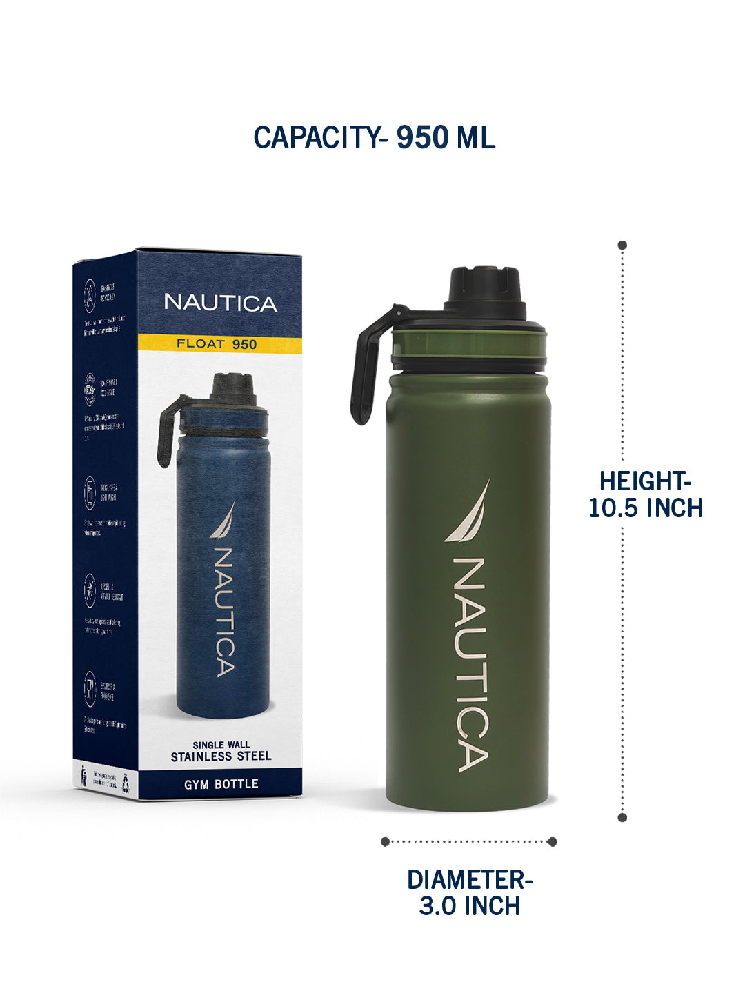 Float Fitness And Sport Bottles Armygreen