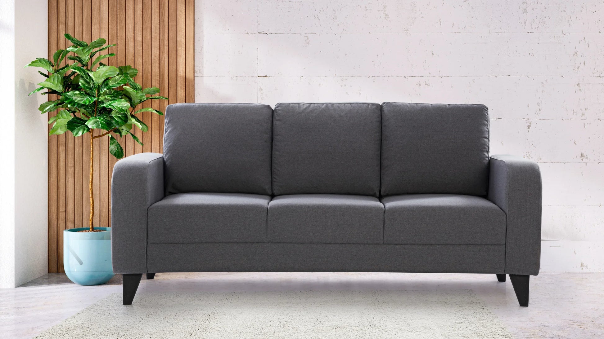 Manchester Fabric Seater Sofa in Grey Colour – HomeTown