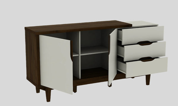 Carmel Sideboard in White & Brown Colour dimensions