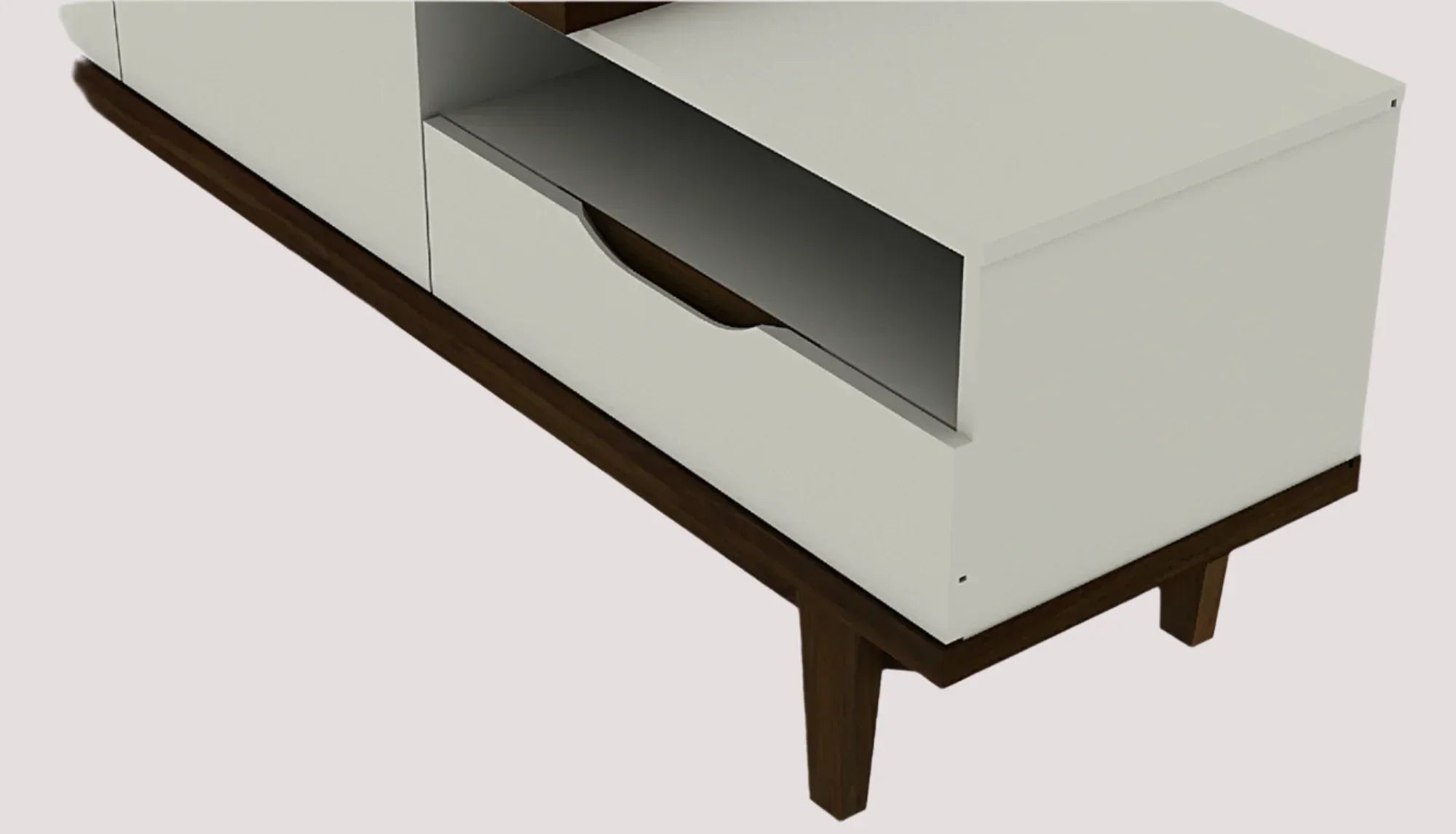 Carmel Tv Unit in White & Brown Colour - HomeTown