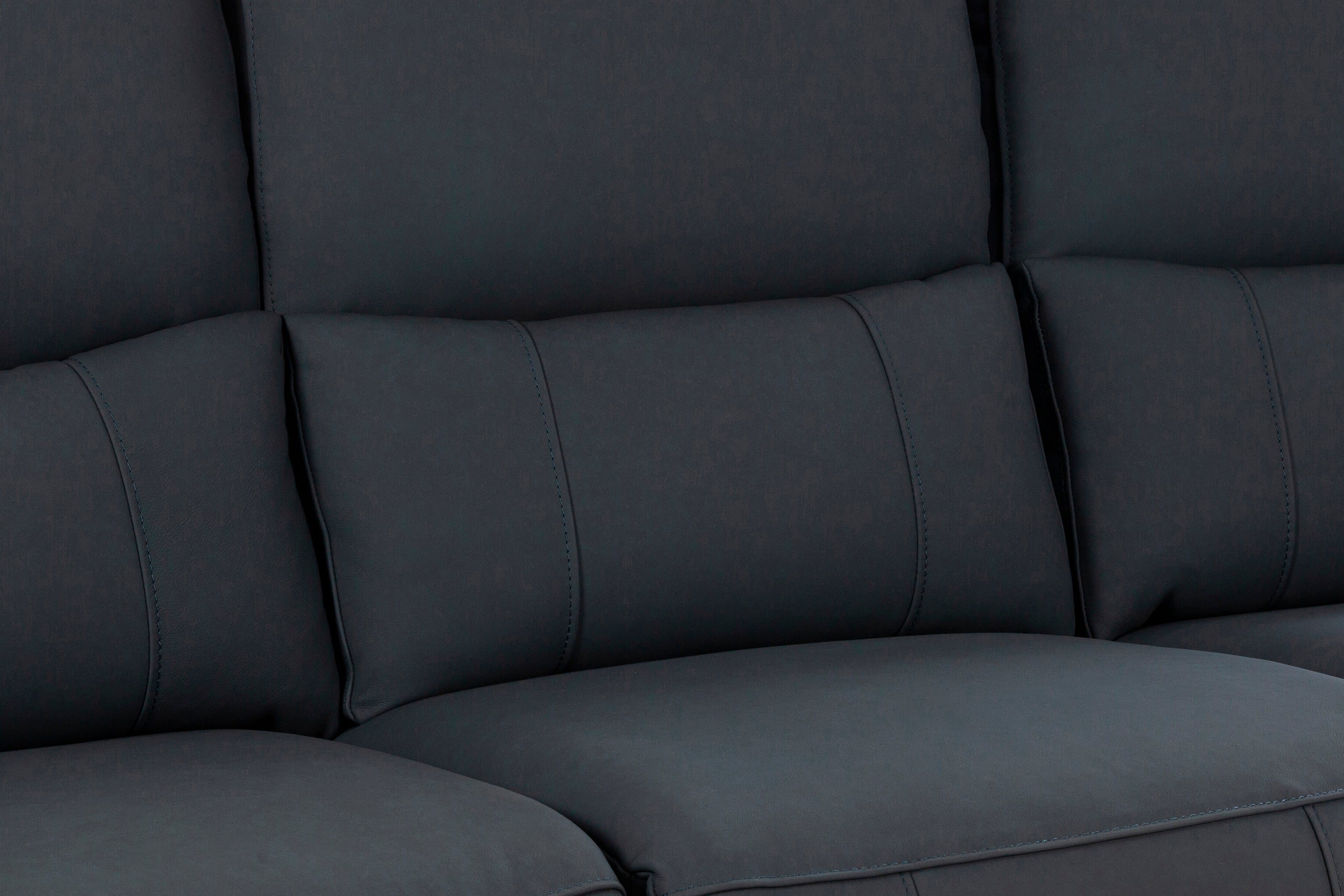 Levanto Half Leather Zero Wall Electric Recliner | 3 Seater | Ocean Blue