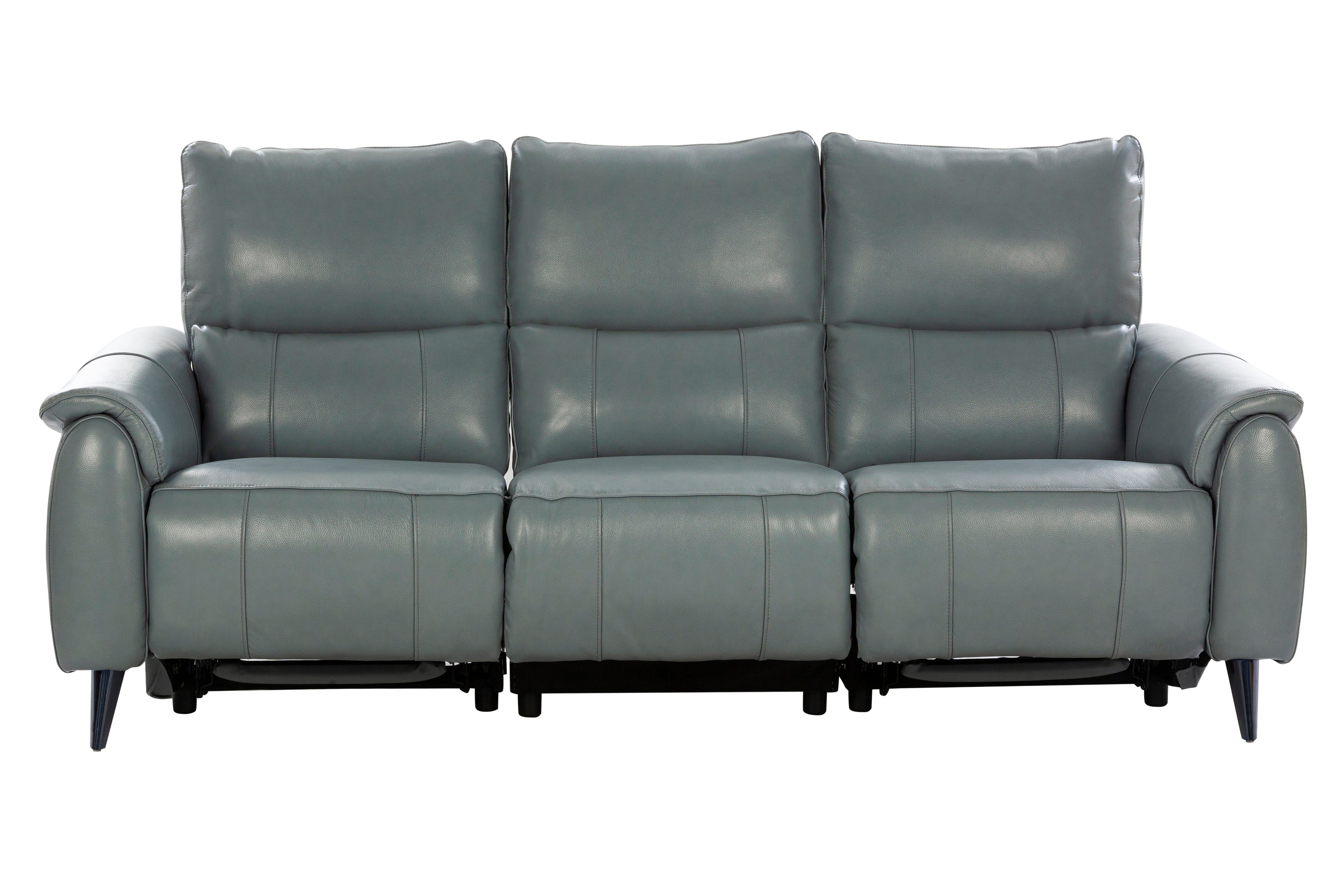 Levanto Half Leather Zero Wall Electric Recliner | 3 Seater | Slate Grey