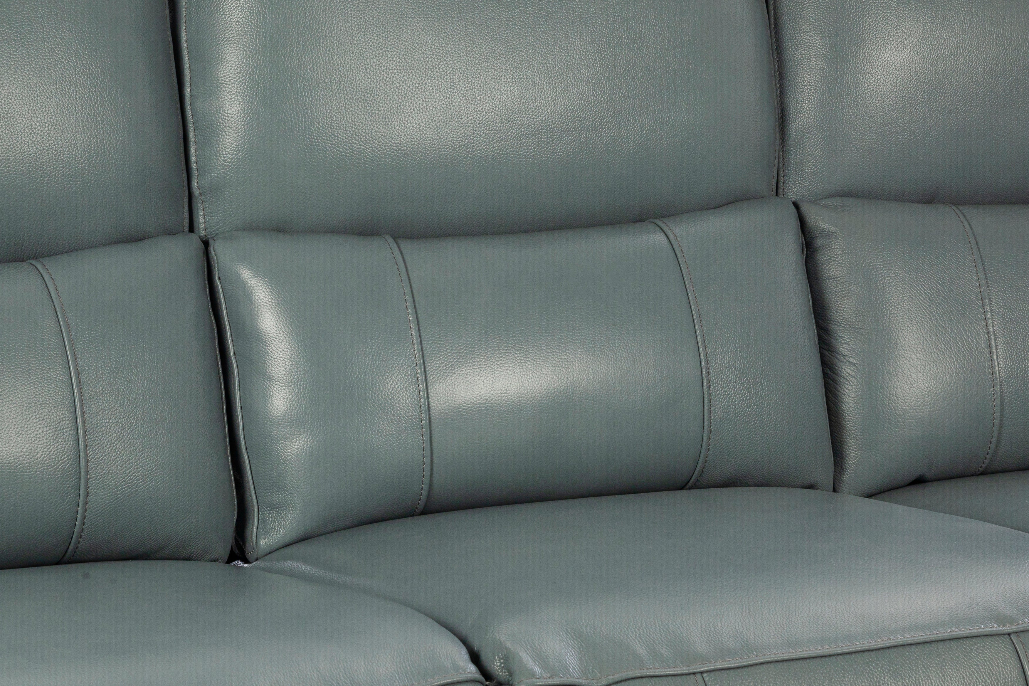 Levanto Half Leather Zero Wall Electric Recliner | 2 Seater | Slate Grey