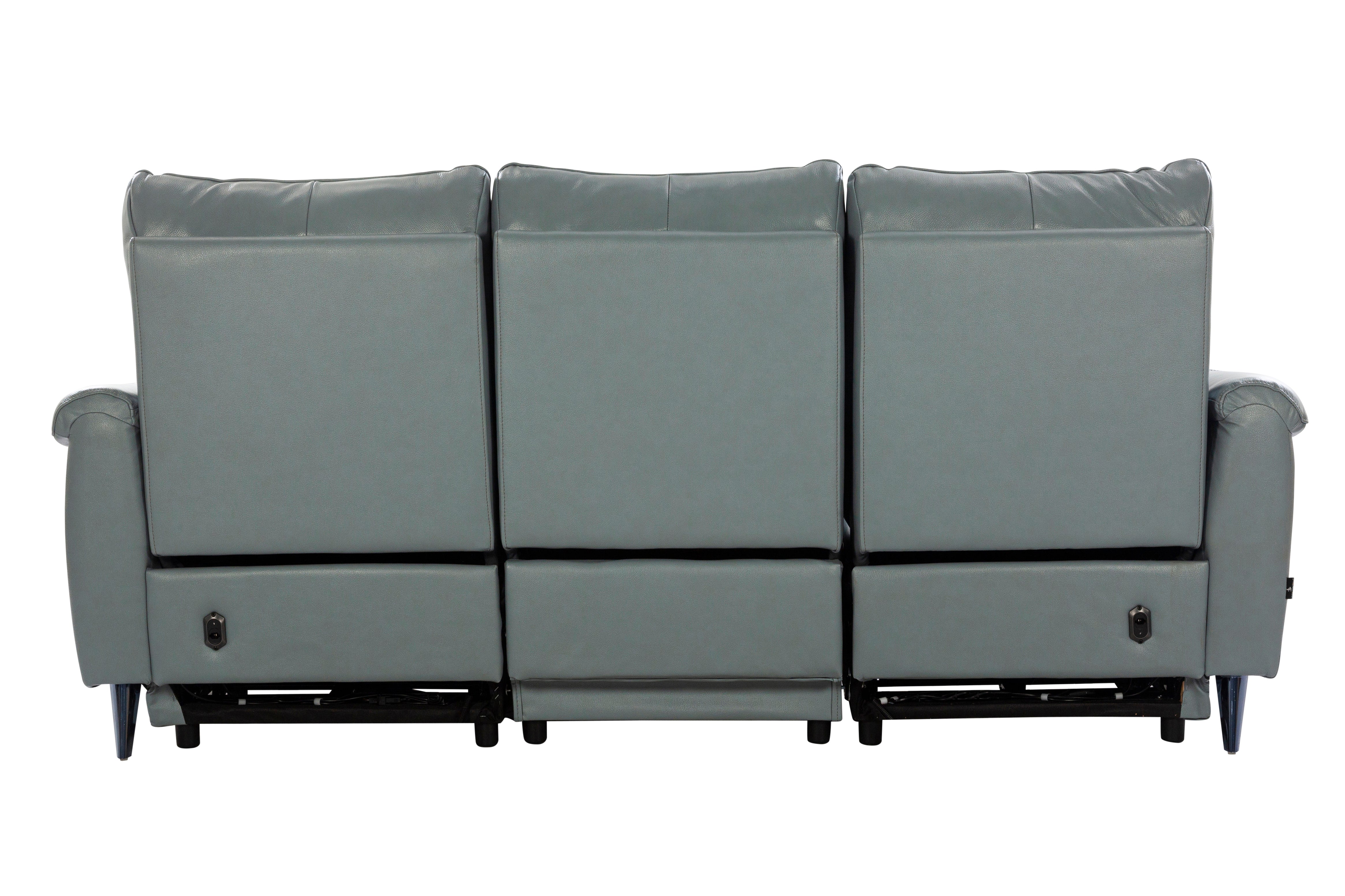 Levanto Half Leather Zero Wall Electric Recliner | 3 Seater | Slate Grey