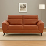 Genova Letherette 3 Seater Sofa Set in Tan Colour