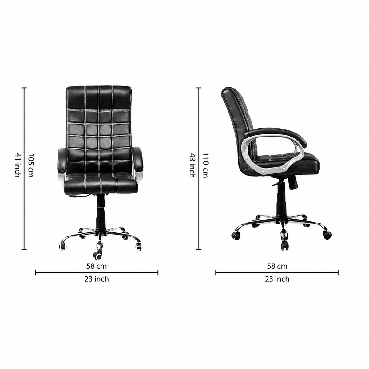 Flexrest Office Chair Check Black
