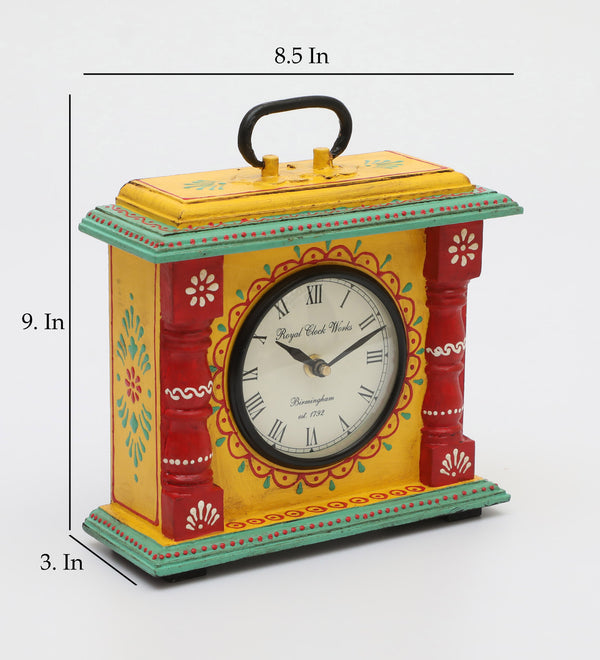 Vedas Kyoto Hand Painted Silent Non Ticking Small Clock dimensions
