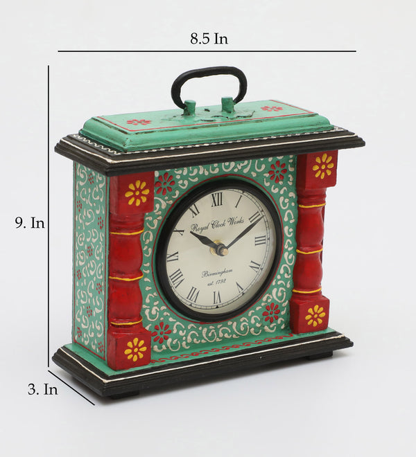 Vedas Aki Hand Painted Silent Non Ticking Small Clock dimensions