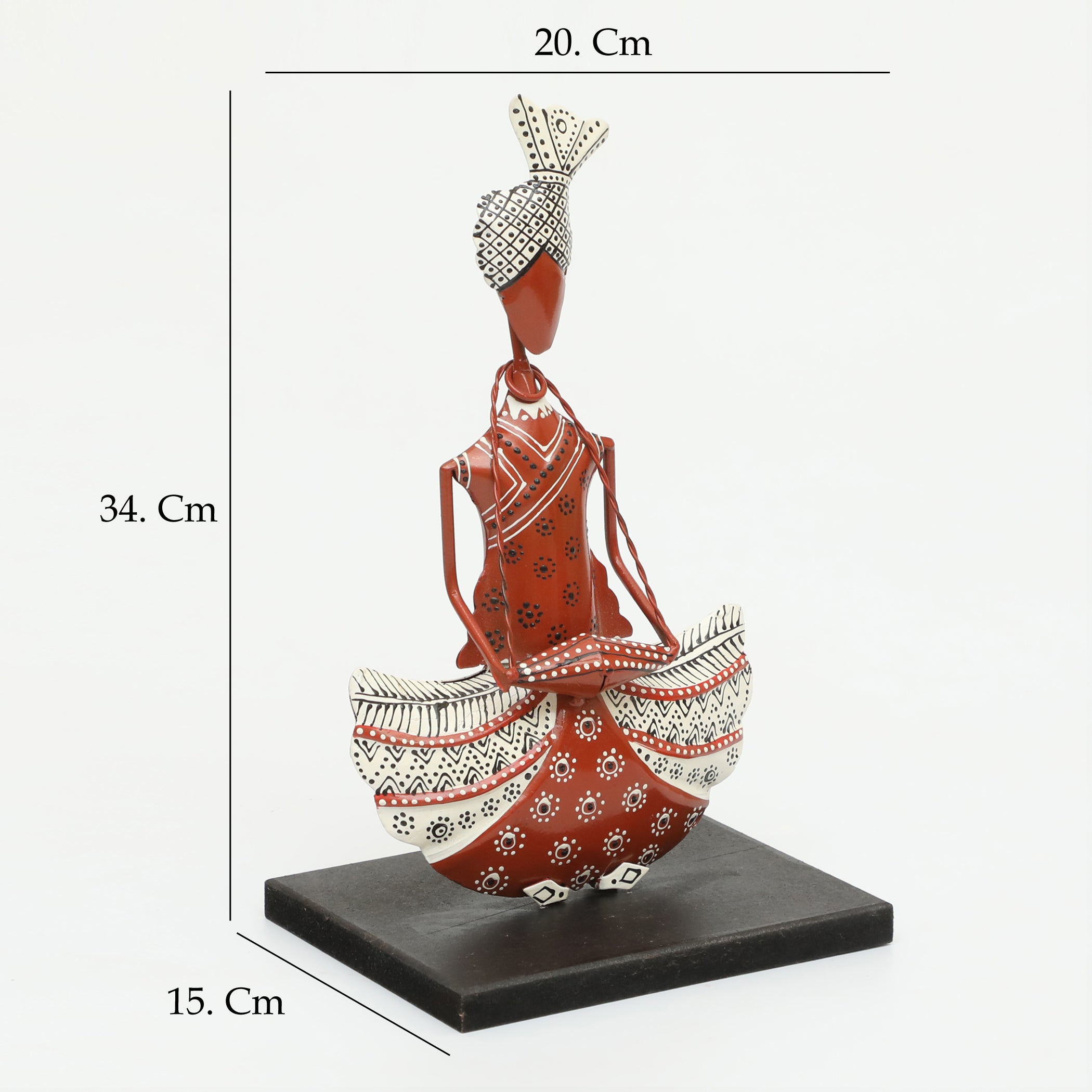 Vedas F-Akemi Dhol Handpainted Table Decor showpiece