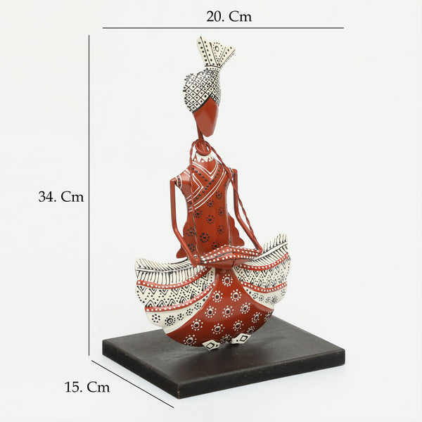 Vedas F Akemi Dhol Handpainted Table Decor Showpiece dimensions