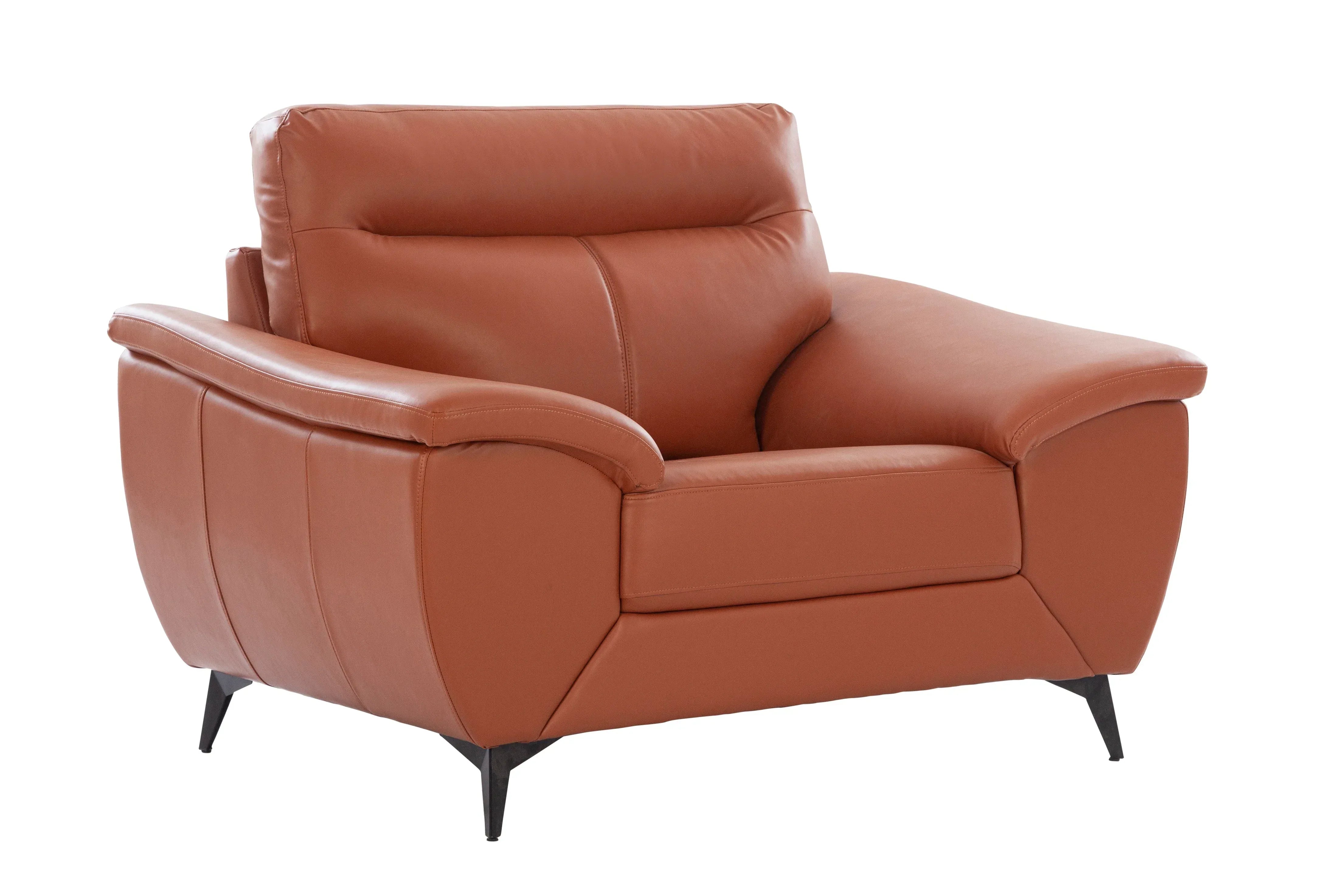Genova Leatherette Sofa In Tan Color - HomeTown