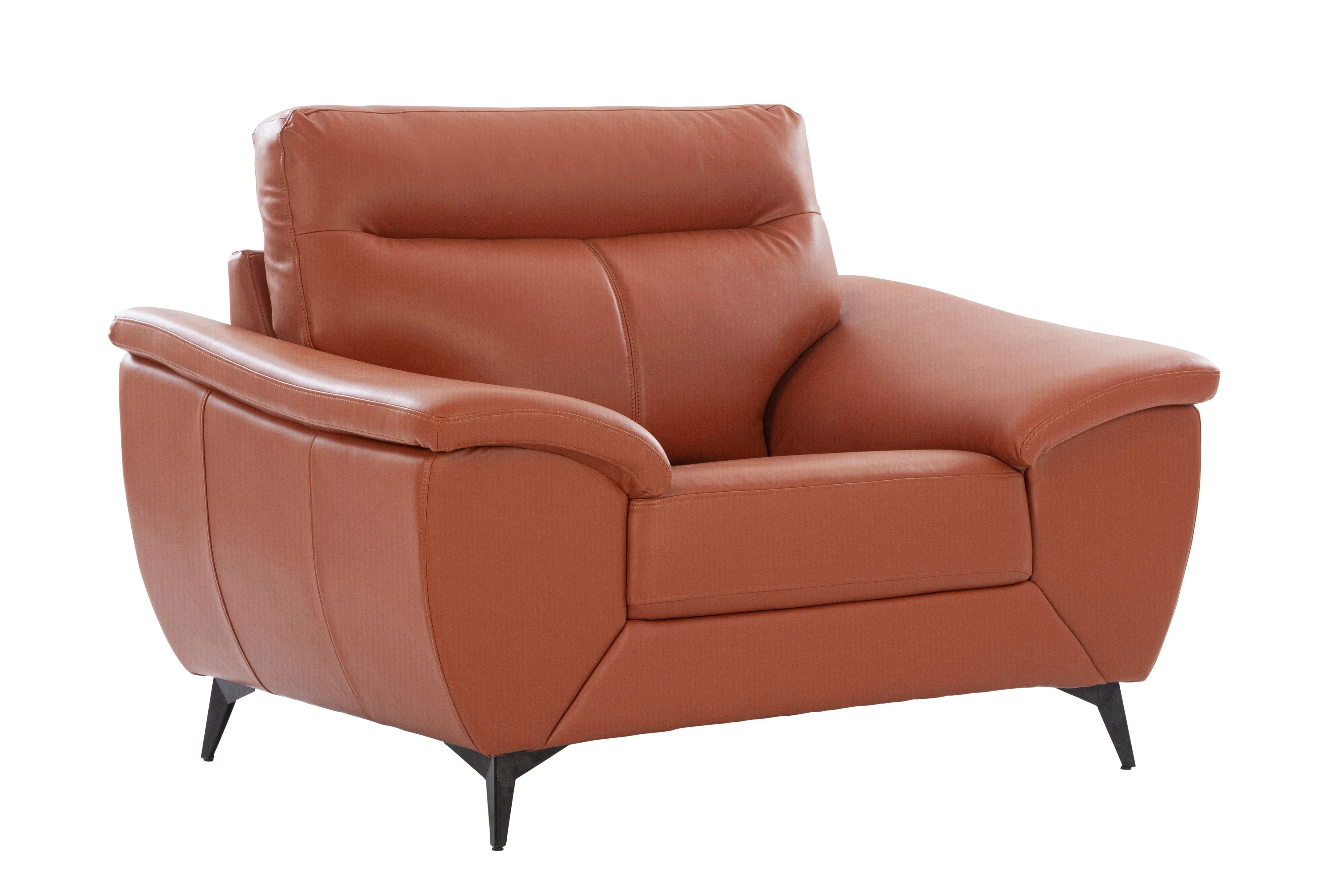 Genova Leatherette Sofa In Tan Color - HomeTown