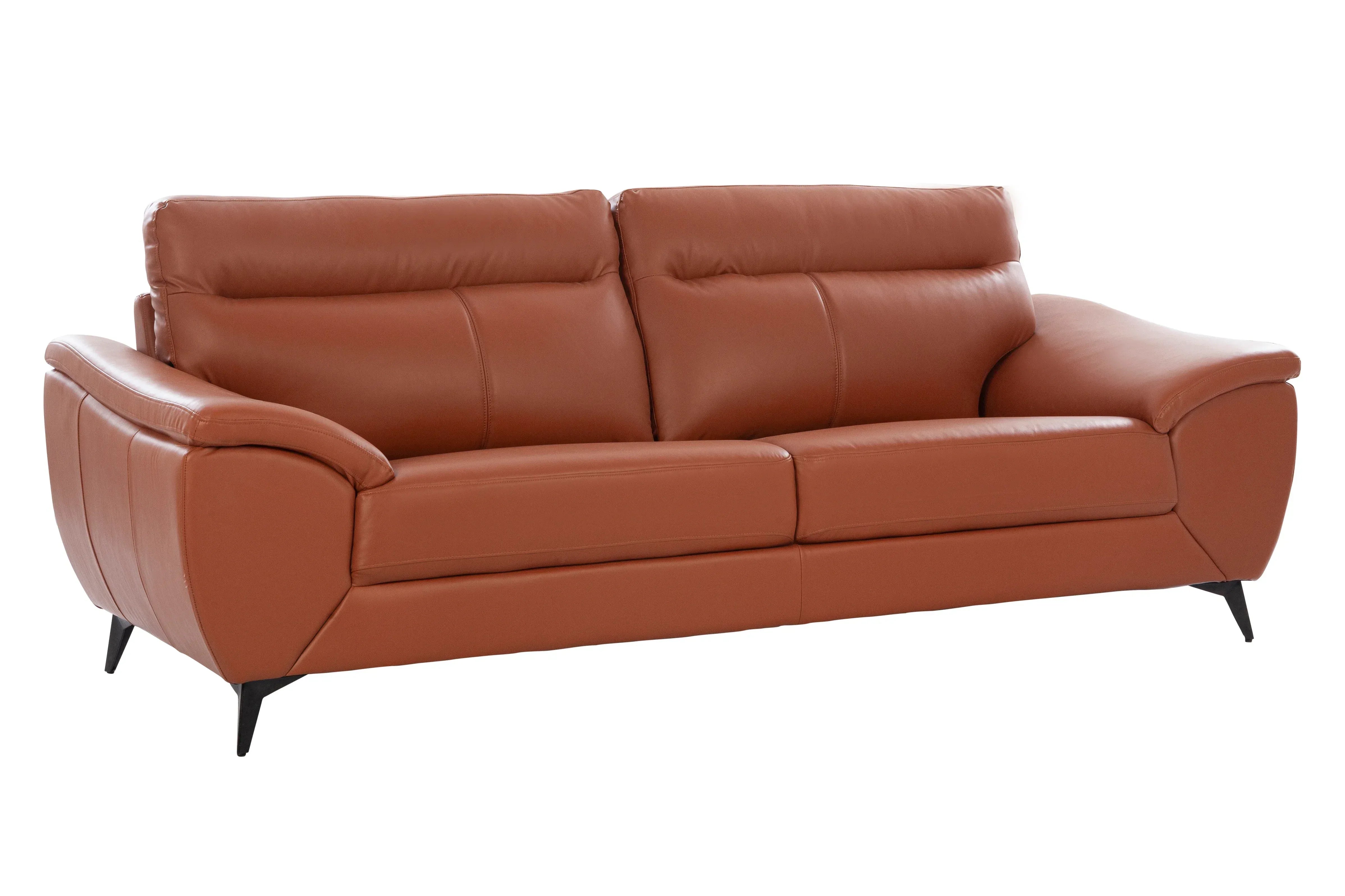 Genova Leatherette Sofa In Tan Color - HomeTown