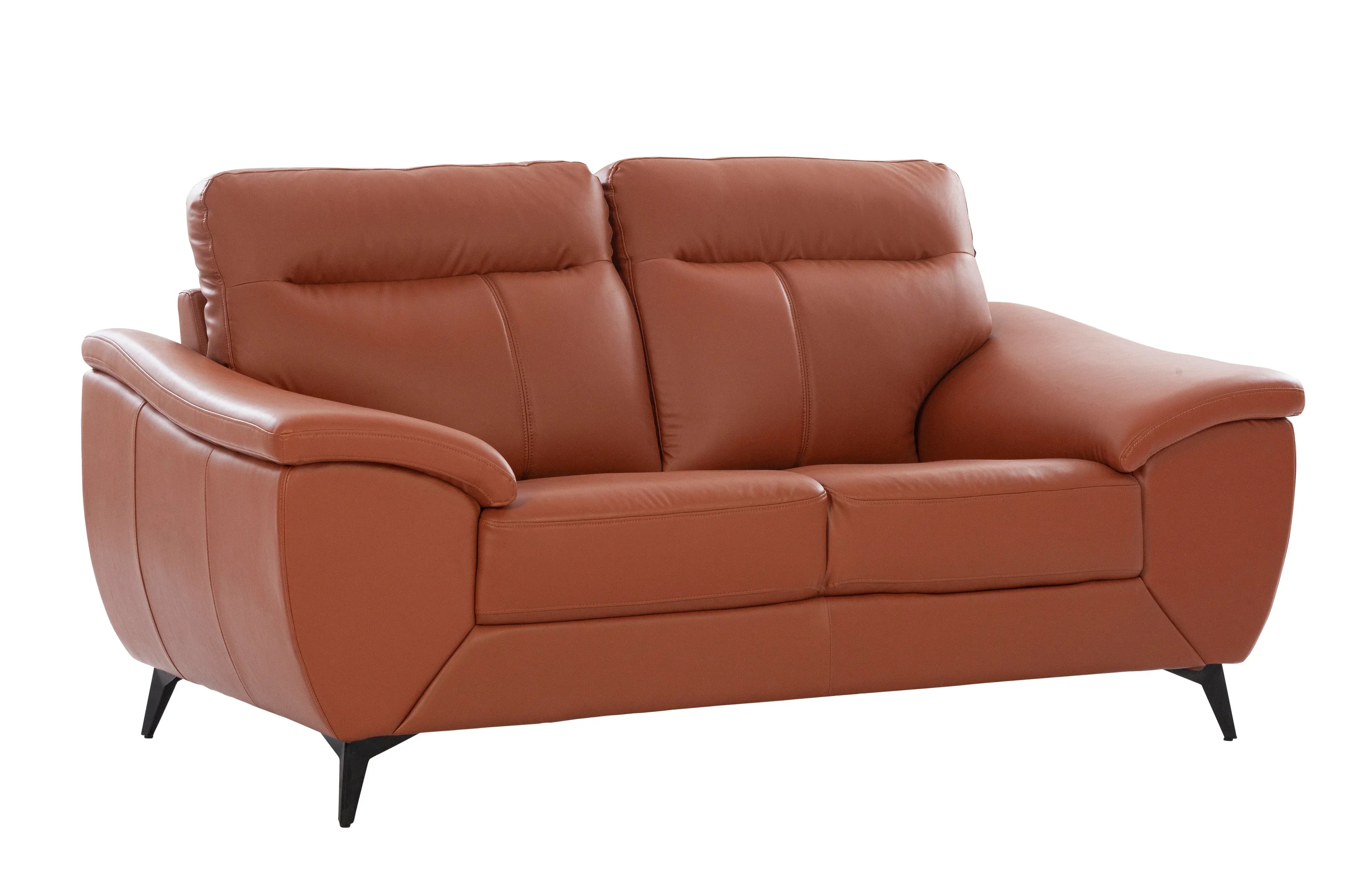 Genova Leatherette Sofa In Tan Color - HomeTown
