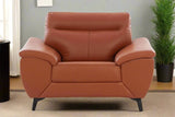 Genova Leatherette Sofa in Tan Color