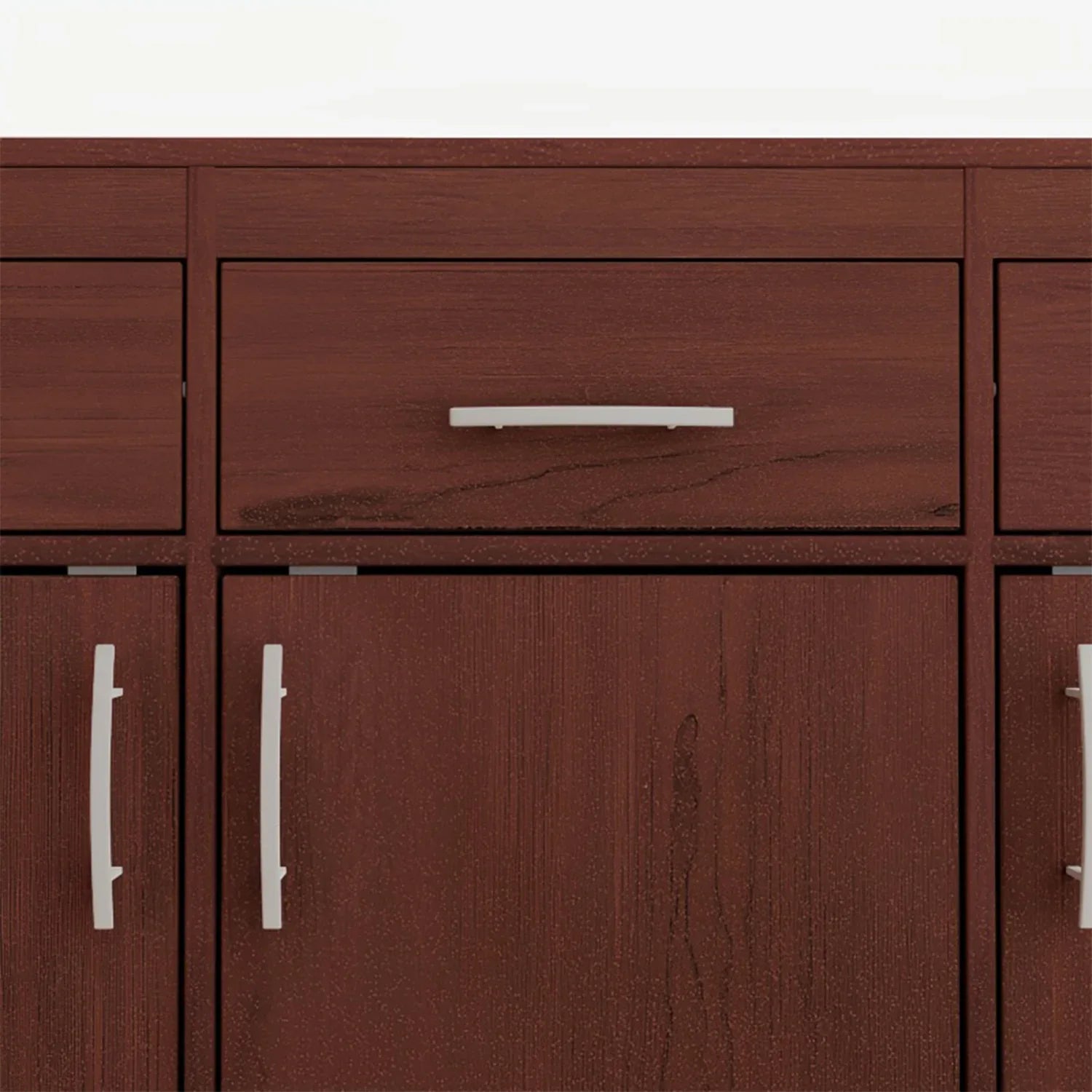 Albert Engineered Wood 3 Door Cabinet in Cherry Brown Colour - HomeTown