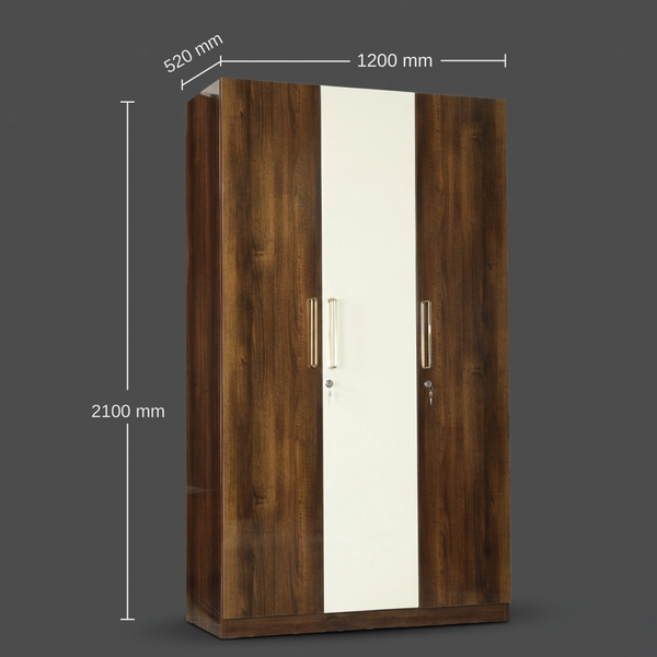 Nova 3 Door Wardrobe dimensions