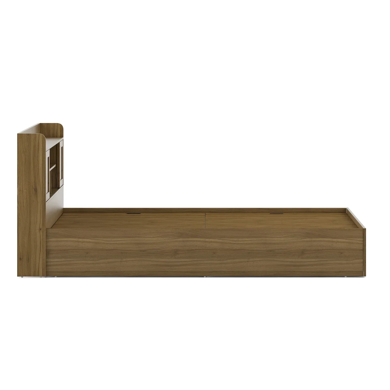 Diago Queen Bed With Box Storage In Natural Teak Color - HomeTown