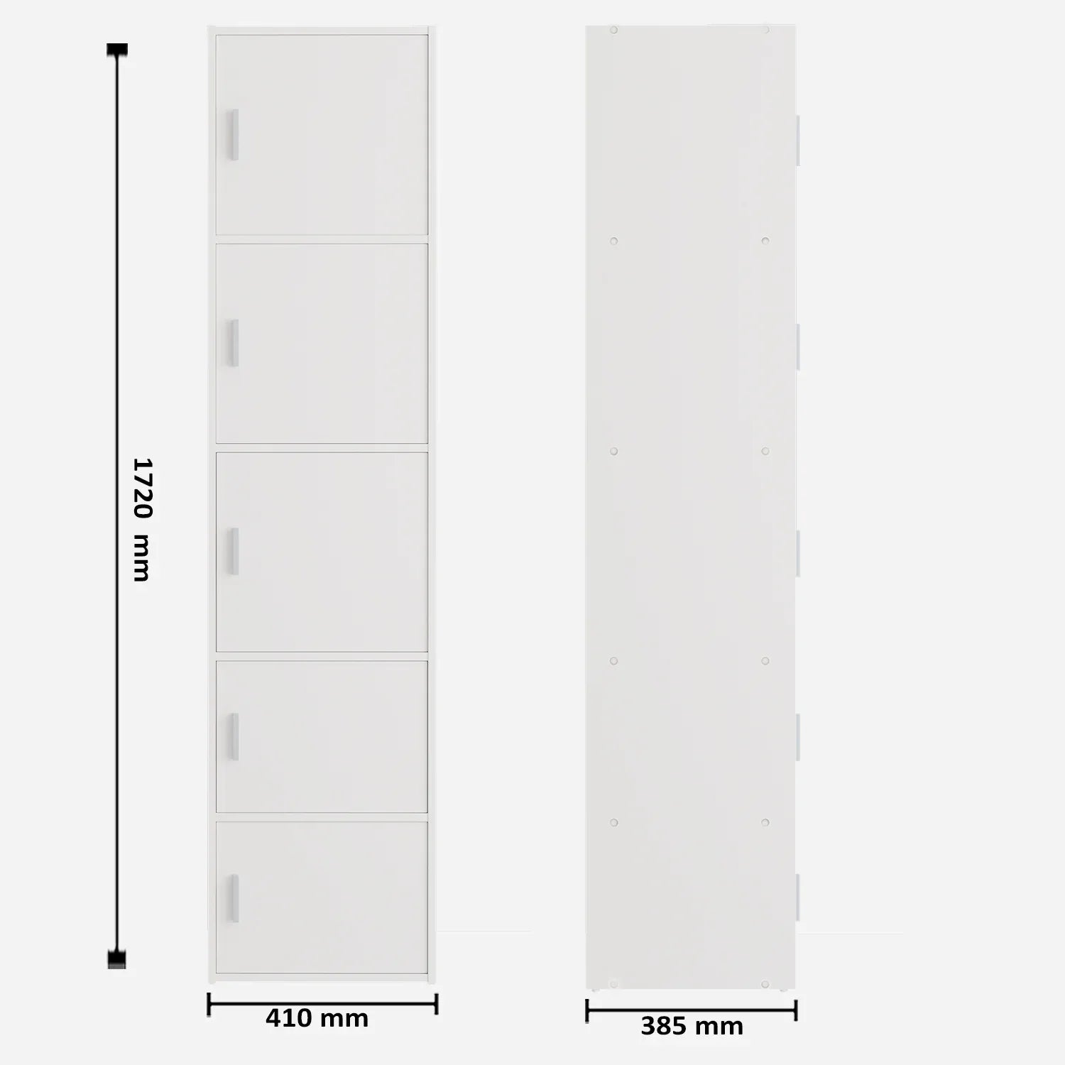 Albert Engineered Wood 5 Tier Cabinet in White Colour - HomeTown