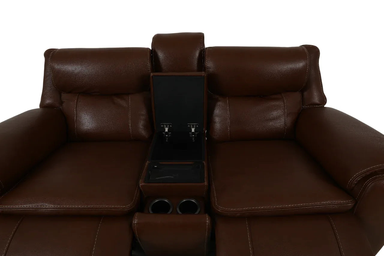 Nuvia Half Leather Electric Recliner - HomeTown