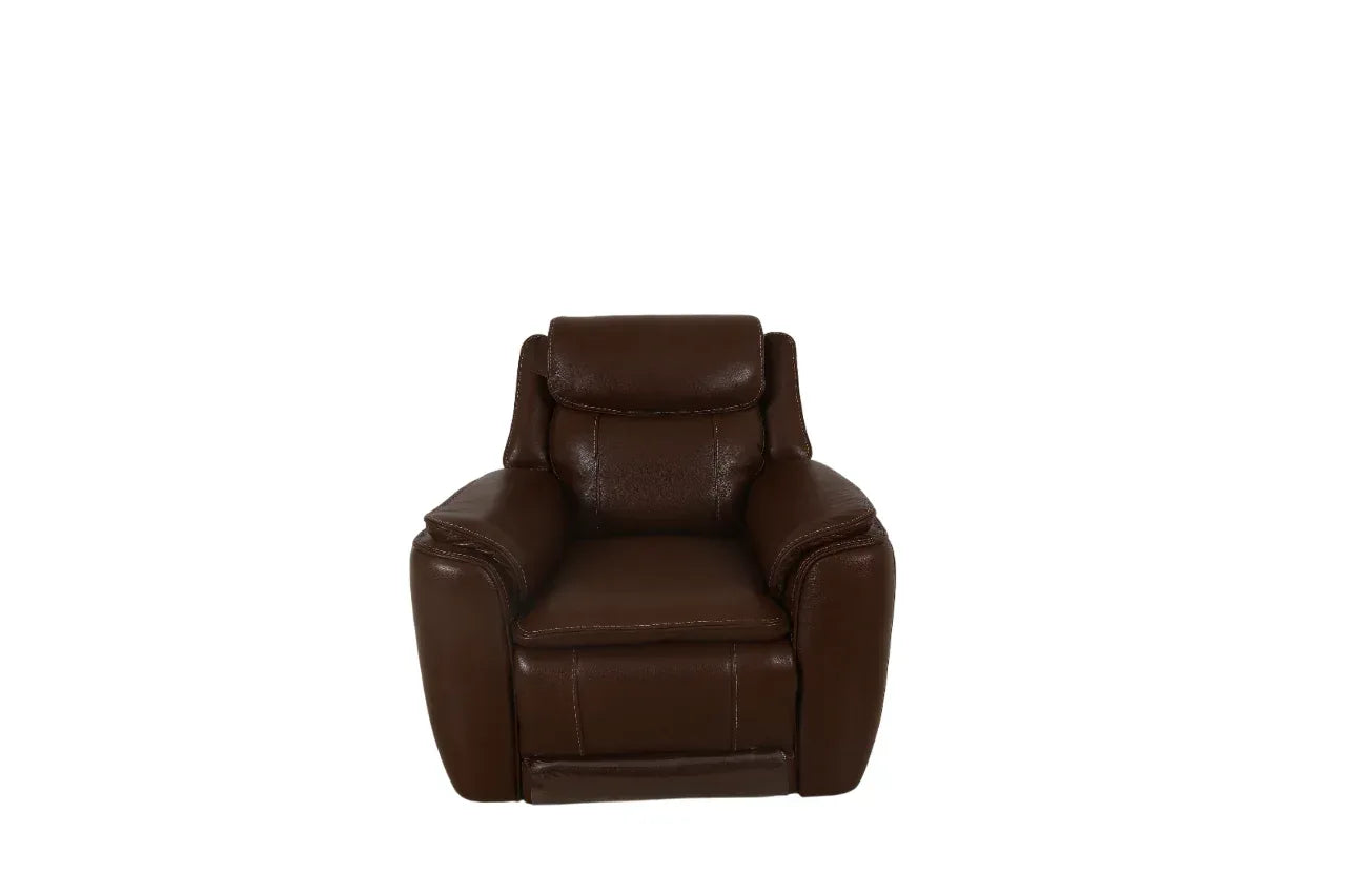 Nuvia Half Leather Single Seater Double Electric Recliner - HomeTown