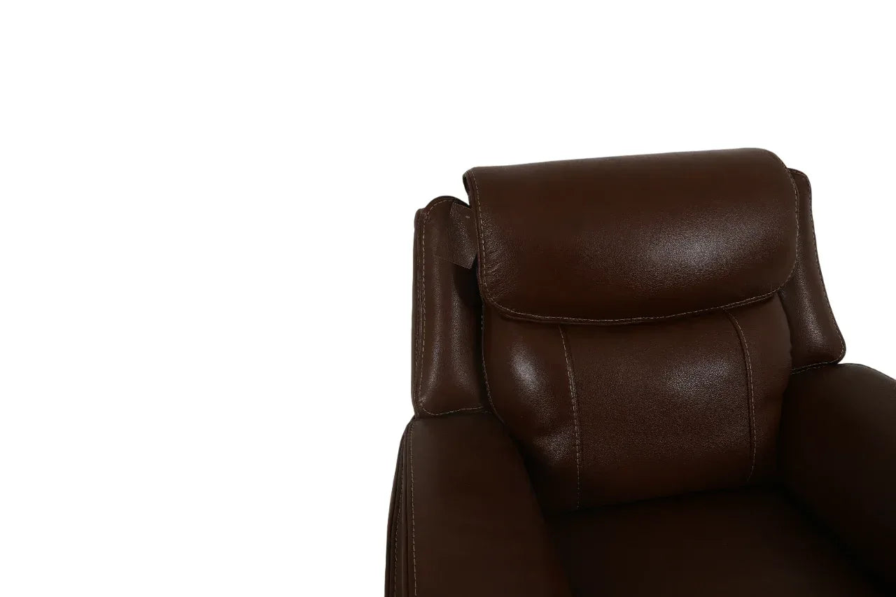Nuvia Half Leather Single Seater Double Electric Recliner - HomeTown