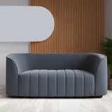 Elise Velvet Fabric Sofa | Dark Grey | 2 Seater