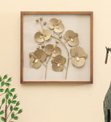 Vedas W Golden Poppy Flower Wall Decor