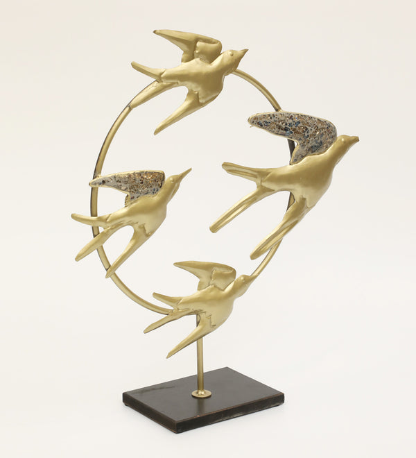 Vedas Shine Flying Bird Metal Table Décor - Elegant Home Decor Showpiece dimensions