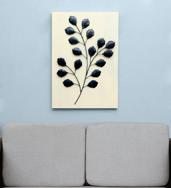 Vedas W-Penny Leaf Wall Decor on Board dimensions