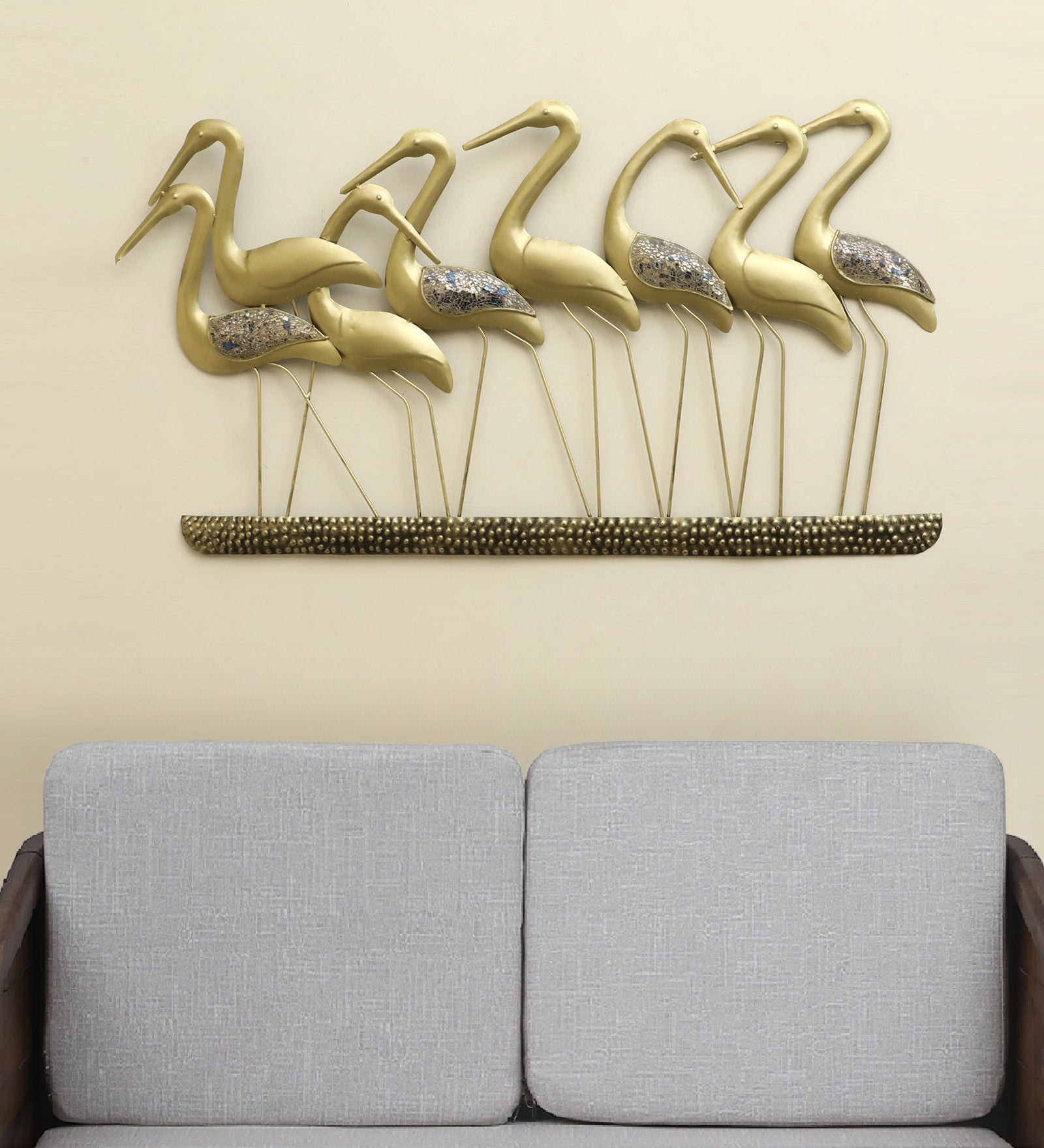 Vedas W- FRENCH FLAMINGO FAMILY WALL DECOR