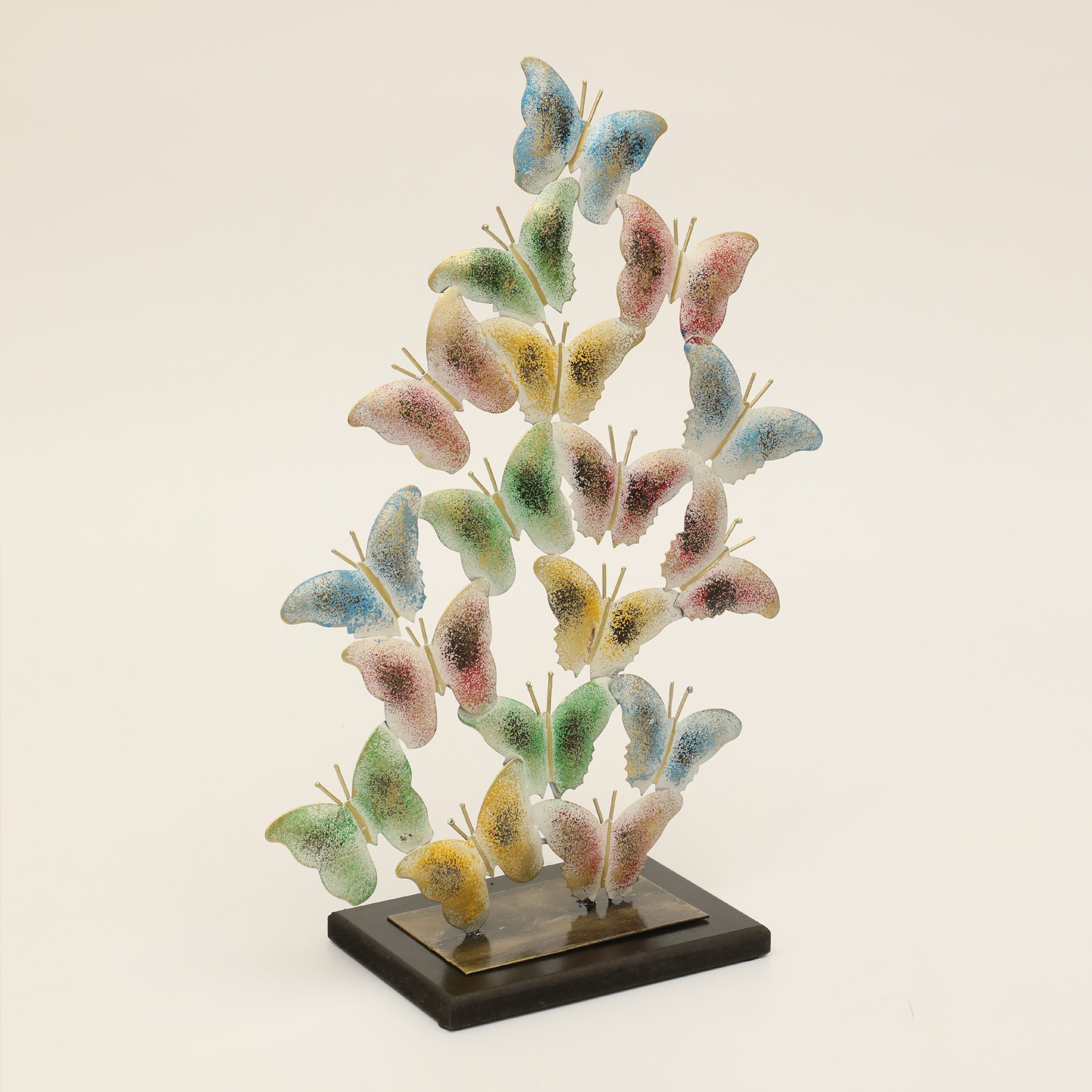 Vedas Titlie Butterfly Metal Table Décor - Colourful Home Decor Piece