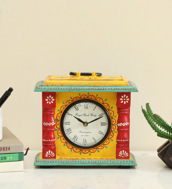 Vedas Kyoto Hand Painted Silent Non Ticking Small Clock dimensions