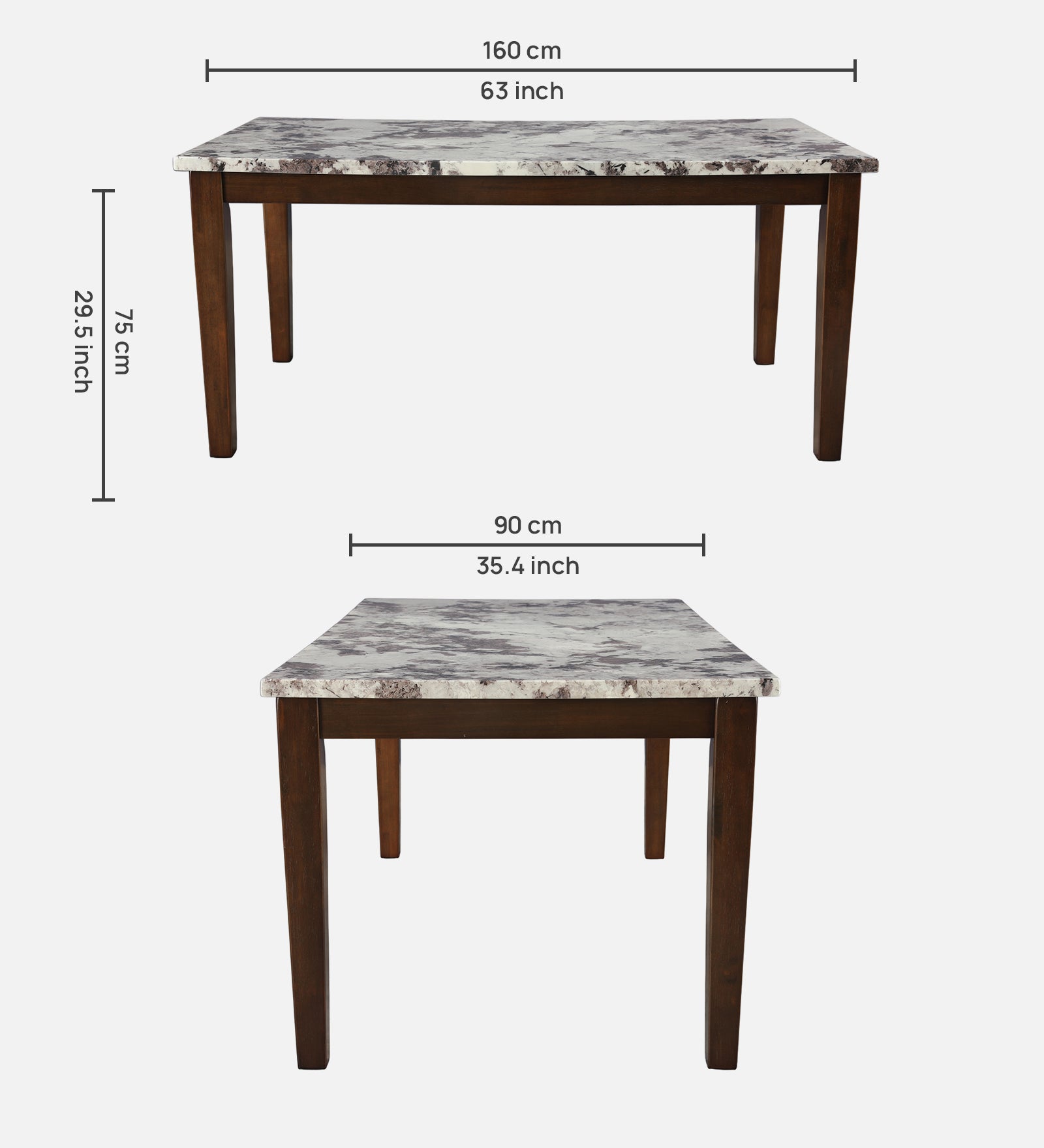 Fablo Marble Top 6 Seater Dining Table