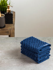 Cross View Bath Linen Fabric Navy