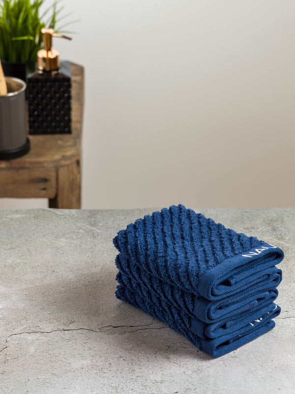 Cross View Bath Linen Fabric Navy dimensions